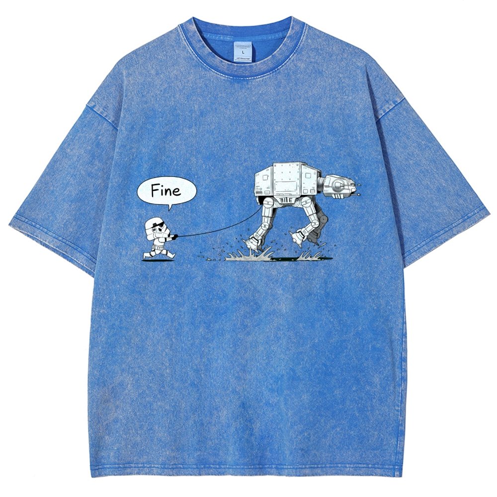 Empire Robot Dog - Space Battles Vintage Distressed T-shirt