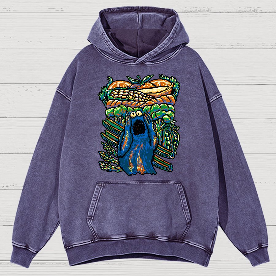 A Monstrous Scream Vintage Distressed Hoodie