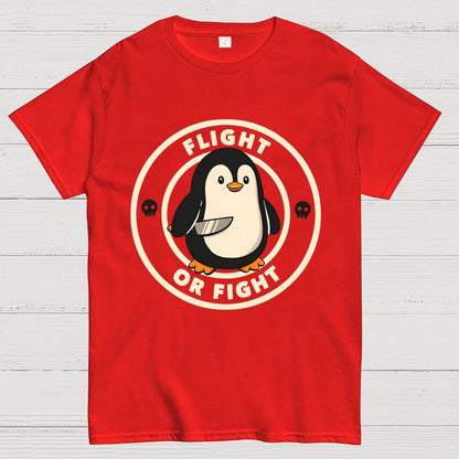 Flight or Fight Penguin Geek T-Shirt
