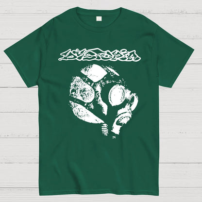 Dystopia - World Gas Mask Back Geek T-Shirt