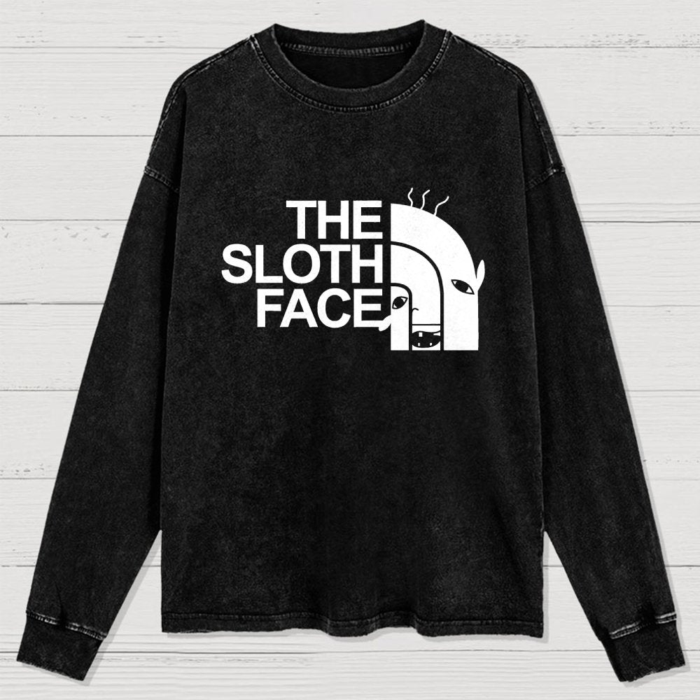 Slothface Washed Long Sleeve Tee