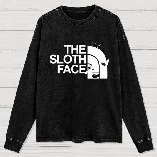 Slothface Washed Long Sleeve Tee