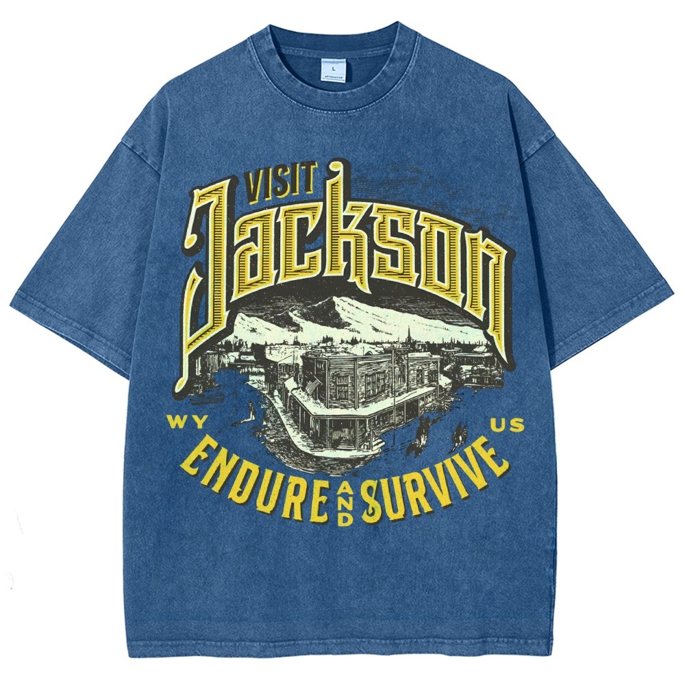 Visit Jackson Vintage Distressed T-shirt
