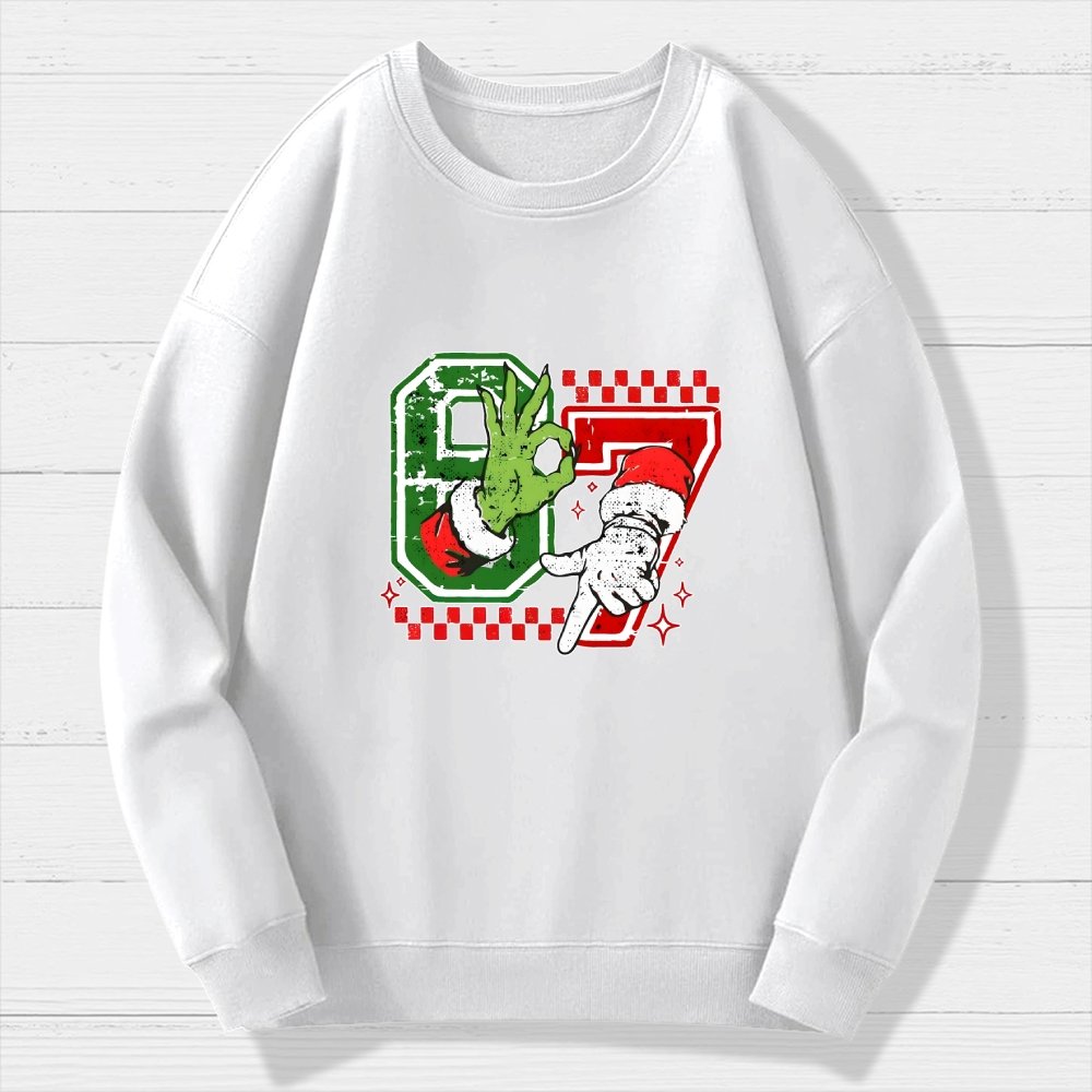 Six Seven 6 7 Christmas Geek Cotton Sweatshirt