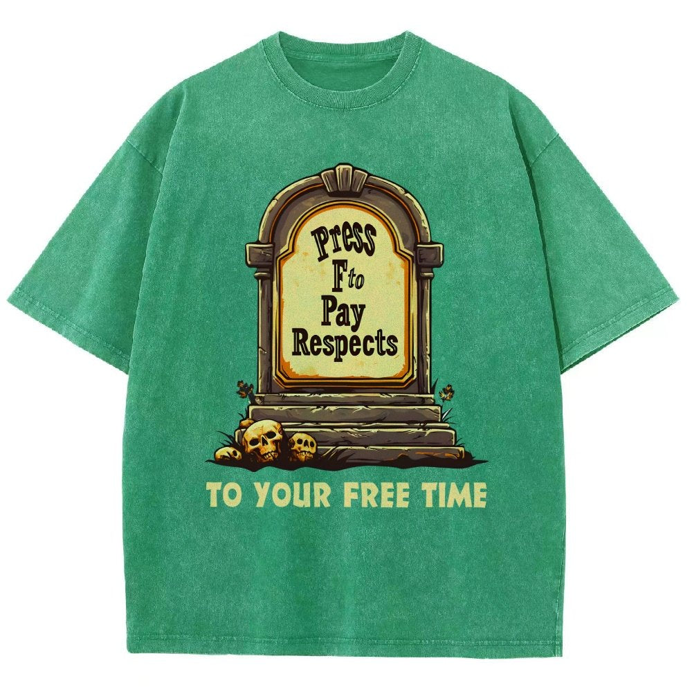 Press F to Pay Respects Vintage Distressed T-shirt