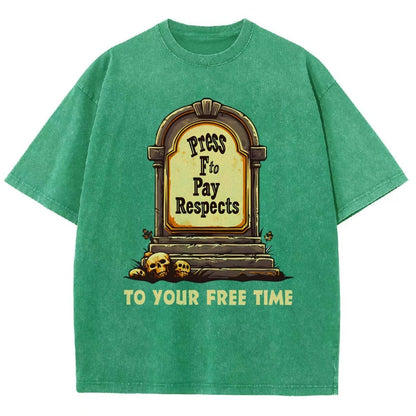 Press F to Pay Respects Vintage Distressed T-shirt