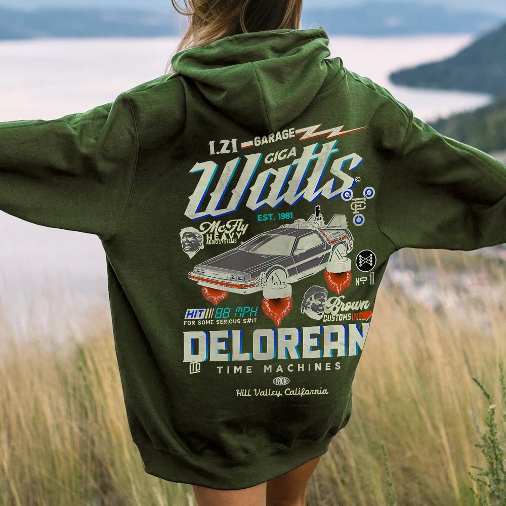 Gigawatts Garage Remix Printed Back Unisex Cotton Hoodie