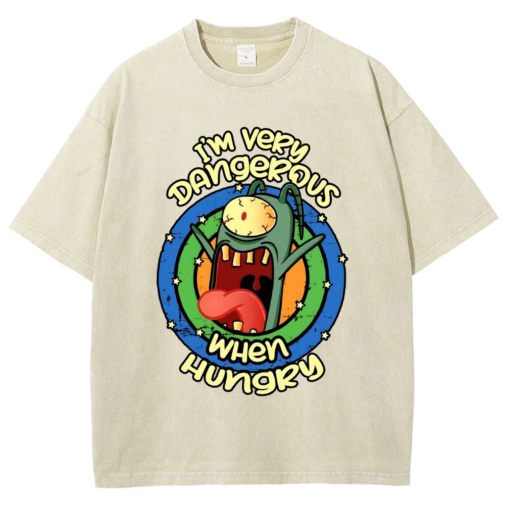 Very Dangerous When Hungry Vintage Distressed T-shirt