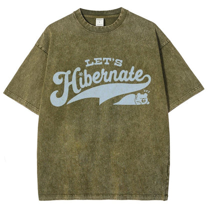 Team Bear Let's Hibernate Vintage Distressed T-shirt