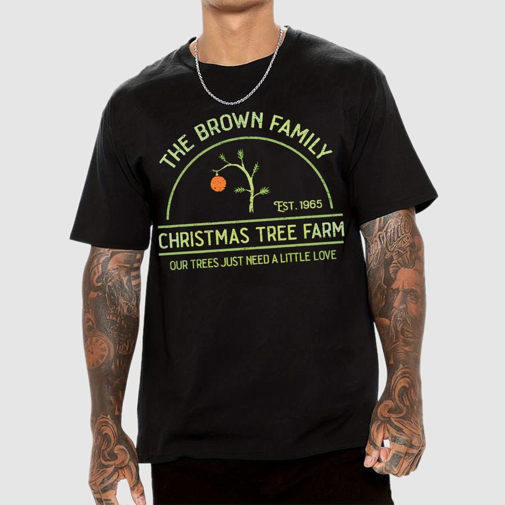 Vintage Christmas Tree Farm Geek T-Shirt