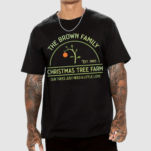 Vintage Christmas Tree Farm Geek T-Shirt
