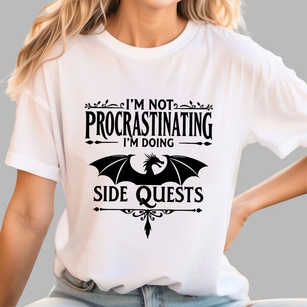 I'm not procrastinating, I'm doing a side quest. Geek T-Shirt