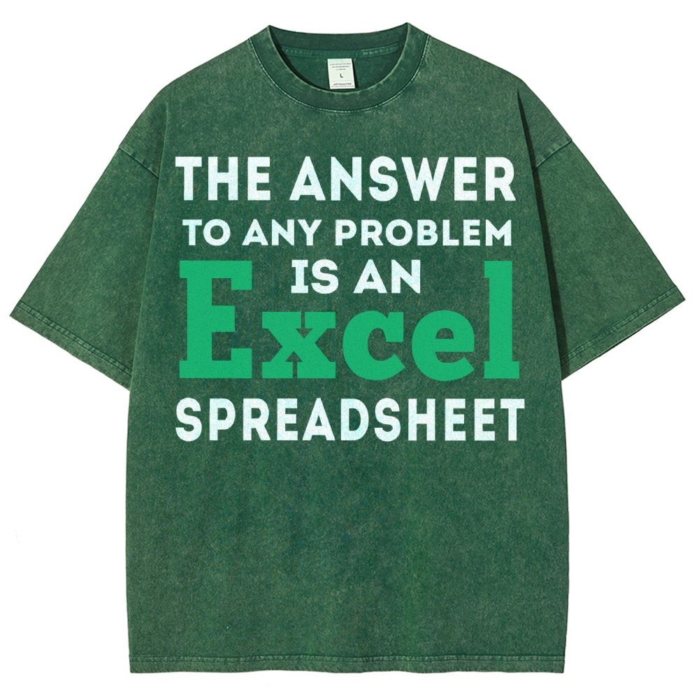 The Answer To Any Problem Is An Excel Spreadsheet Vintage Distressed T-shirt