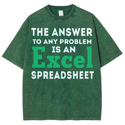 The Answer To Any Problem Is An Excel Spreadsheet Vintage Distressed T-shirt
