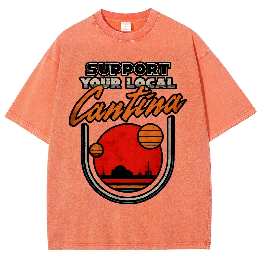 Support Your Local Hangout Vintage Distressed T-shirt
