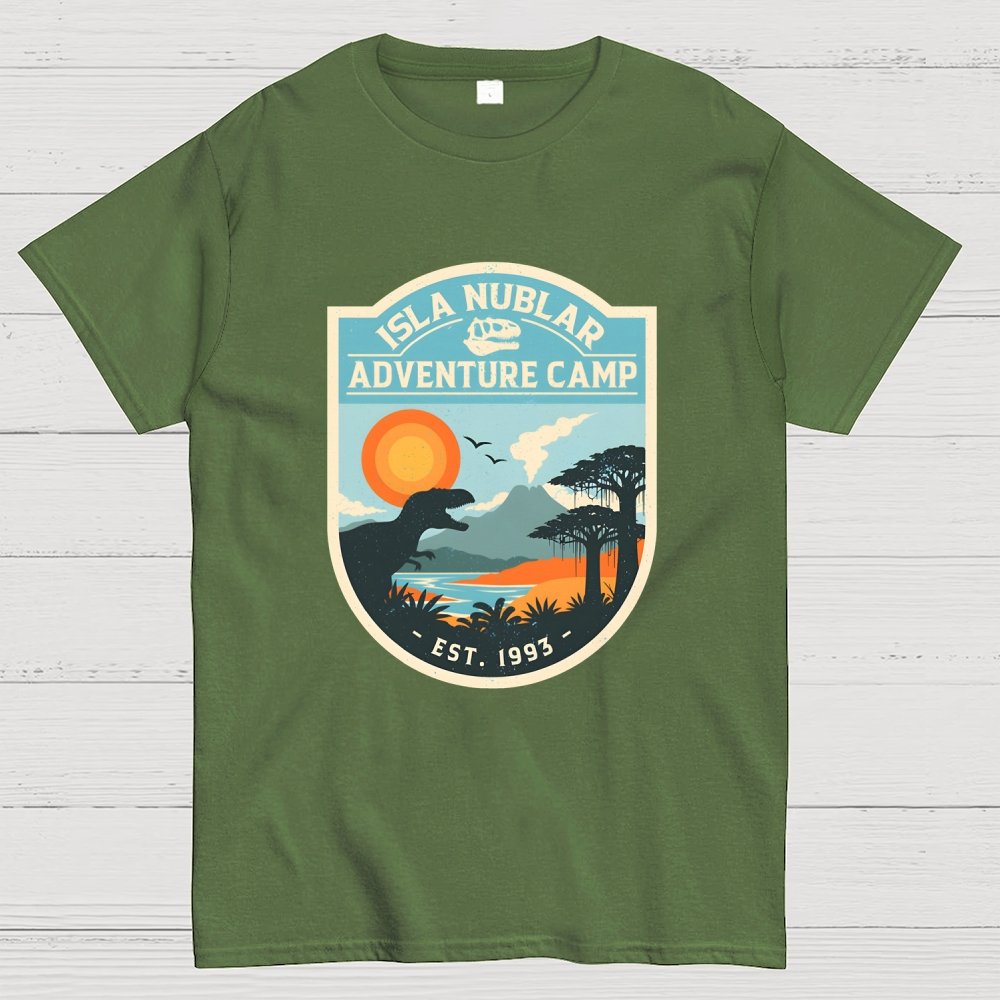 Dinosaur Island Adventure Camp Geek T-Shirt