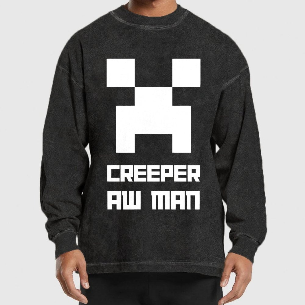 Creeper, Aw Man Washed Long Sleeve Tee