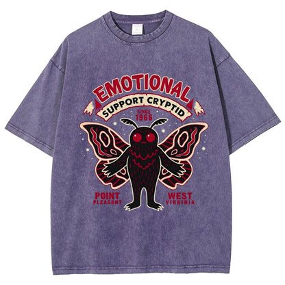 Emotional Support Cryptid Vintage Distressed T-shirt