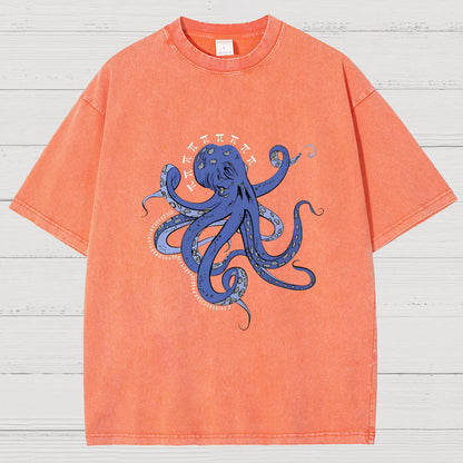 Funny Pi Day Octopus Vintage Distressed T-shirt