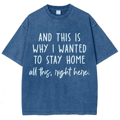 Sarcastic Introvert And This Is Why I Wanted To Stay Home Vintage Distressed T-shirt