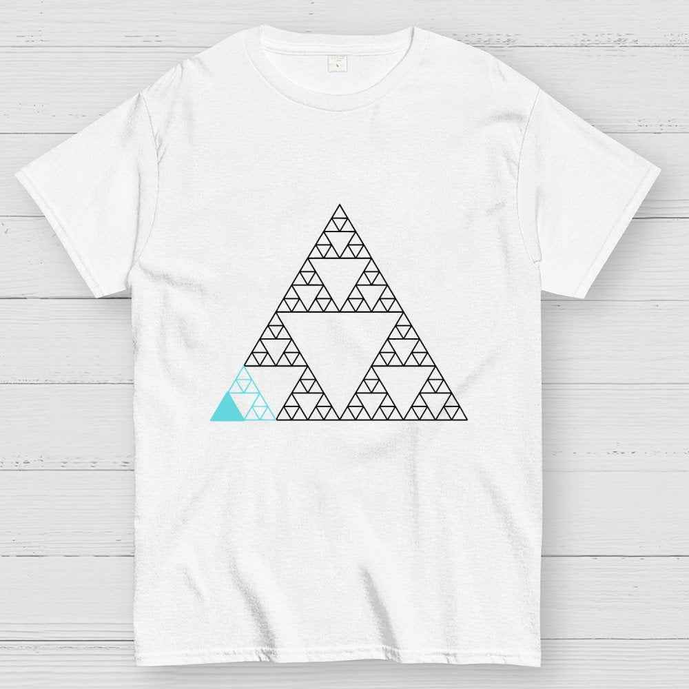 The Minimalist Aesthetic Sierpinski Triangle Art Print Geek T-Shirt