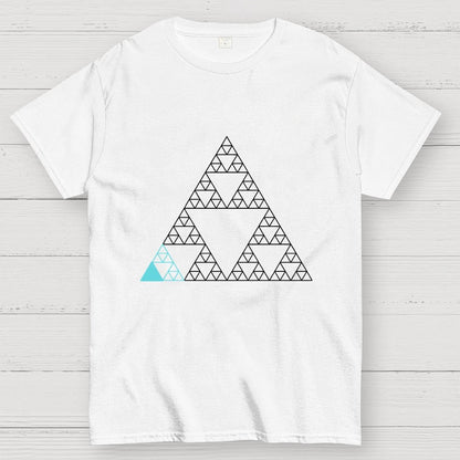 The Minimalist Aesthetic Sierpinski Triangle Art Print Geek T-Shirt