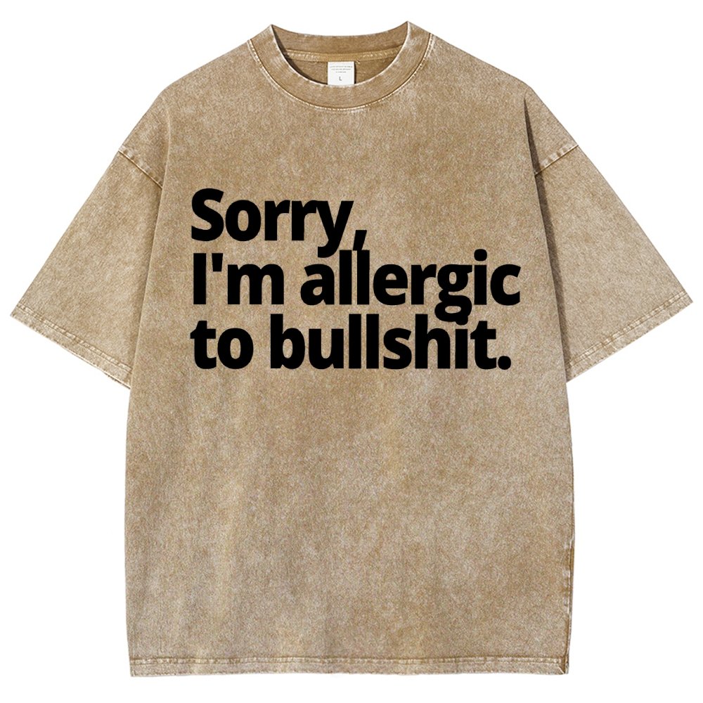 I'm Sorry I'm Allergic To Bullshit Vintage Distressed T-shirt