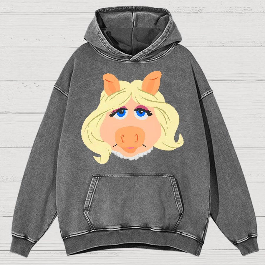 Retro Pop Culture Puppet Face4 Vintage Distressed Hoodie
