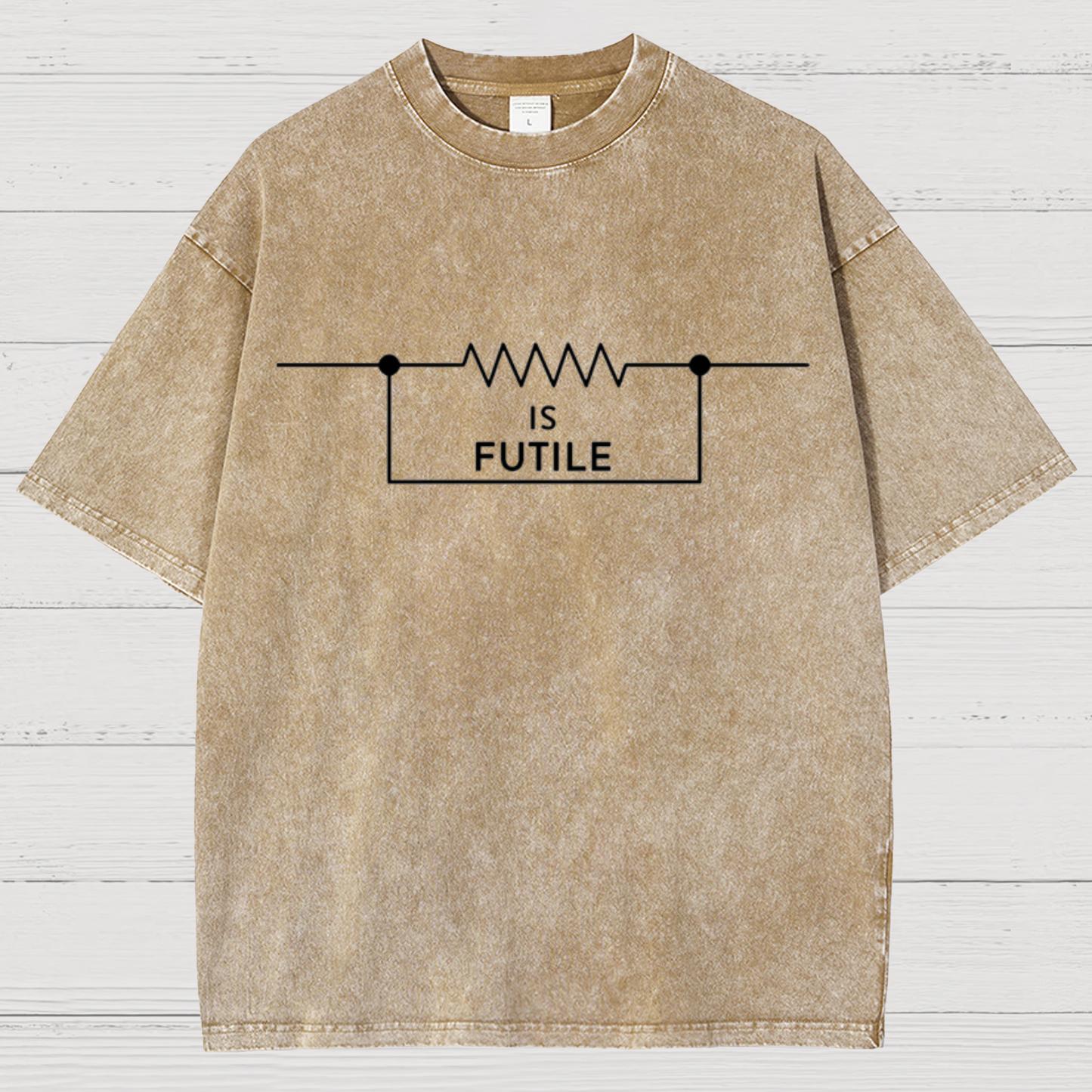 Funny Engineer Resistor Geek Science Vintage Distressed T-shirt