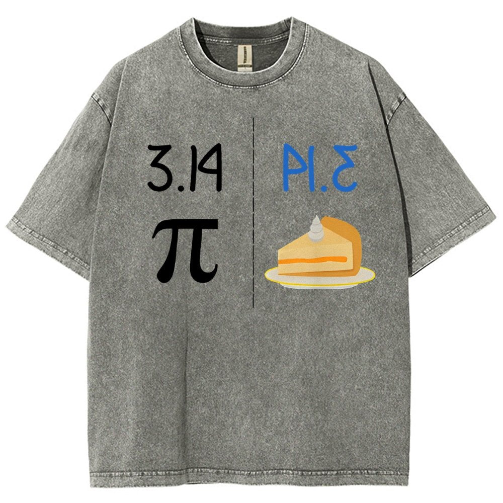 Funny PI Mirror Image Of 3.14 Is PIE Vintage Distressed T-shirt