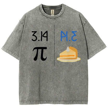 Funny PI Mirror Image Of 3.14 Is PIE Vintage Distressed T-shirt