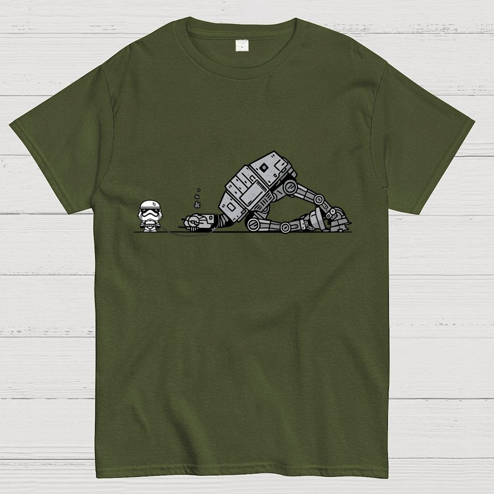 Empire Robot Dog-Planet Battles Geek T-Shirt