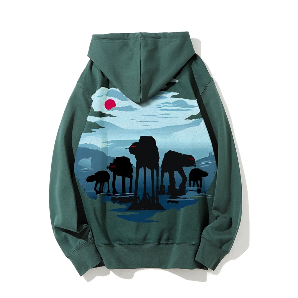 Assault Squad Printed Back Cotton Hoodie