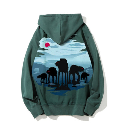 Assault Squad Printed Back Cotton Hoodie