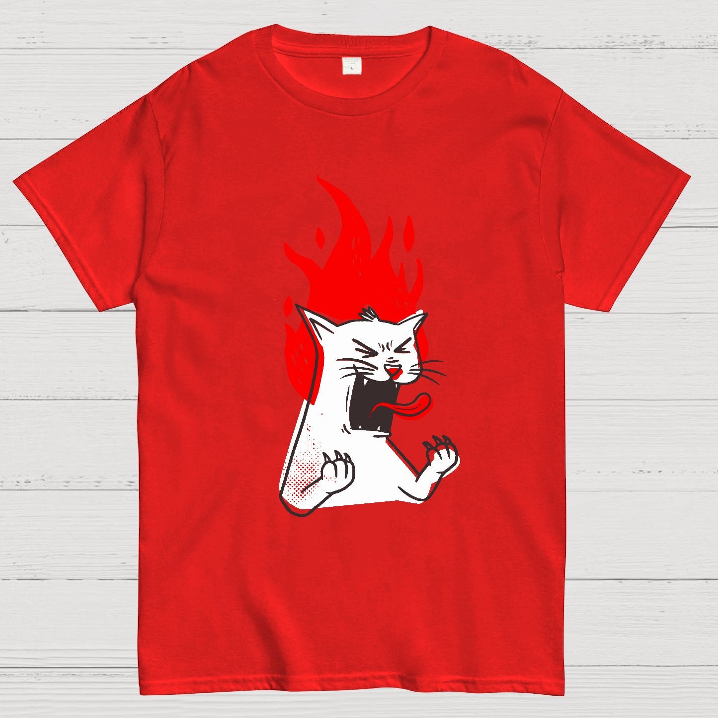 Angry Cat Geek T-Shirt
