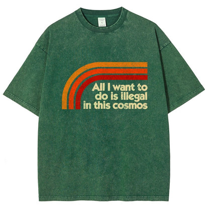 All I Want To Do Is Illegal Vintage Distressed T-shirt