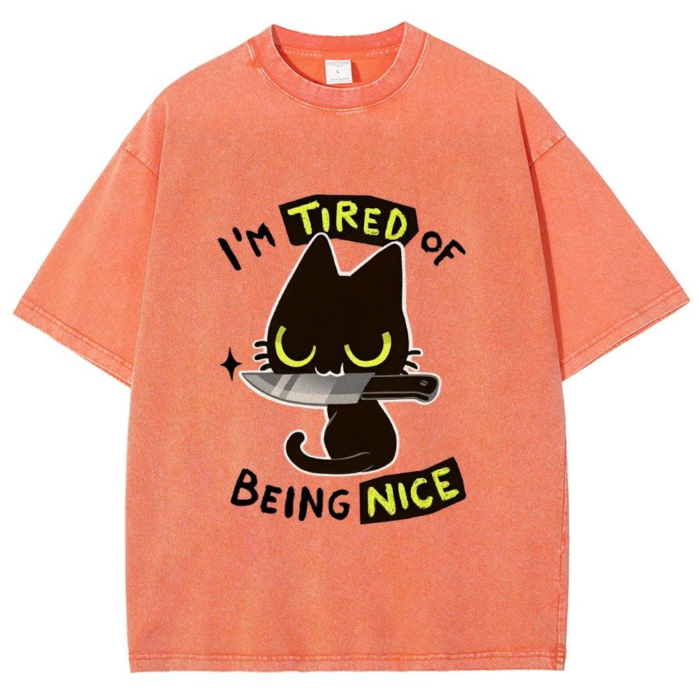 Tired Of Being Nice Vintage Distressed T-shirt