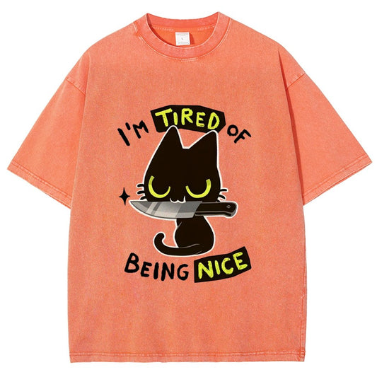 Tired Of Being Nice Vintage Distressed T-shirt