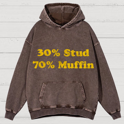 30% Stud 70%Muffin Funny Vintage Distressed Hoodie