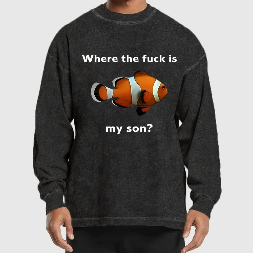 Where the fuck Washed Long Sleeve Tee