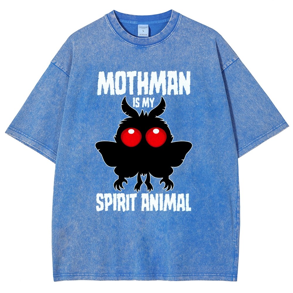 Mothman Is My Spirit Animal Dark Vintage Distressed T-shirt