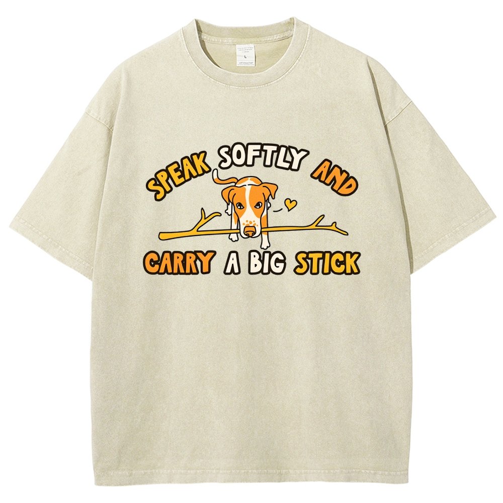 Speak Softly And Carry A Big Stick Vintage Distressed T-shirt