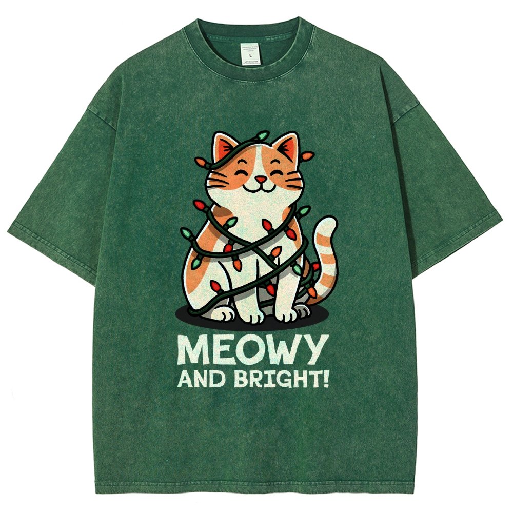 Meowy And Bright! Vintage Distressed T-shirt