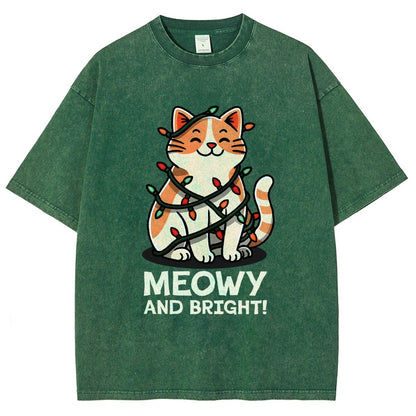 Meowy And Bright! Vintage Distressed T-shirt