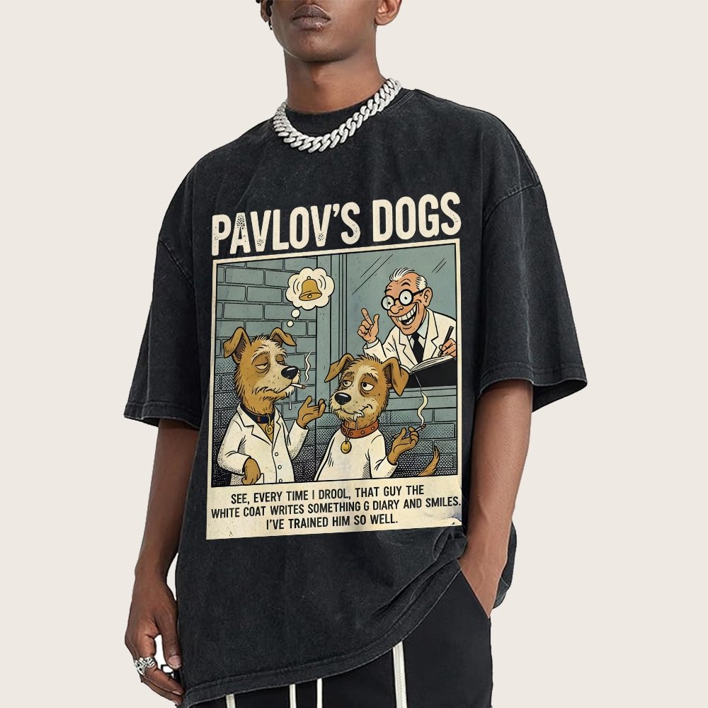 Pavlov's Dogs Art Print Vintage Distressed T-shirt