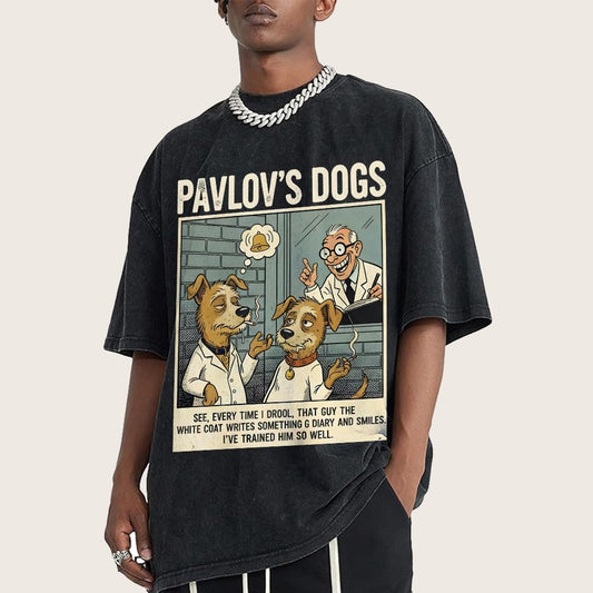 Pavlov's Dogs Art Print Vintage Distressed T-shirt