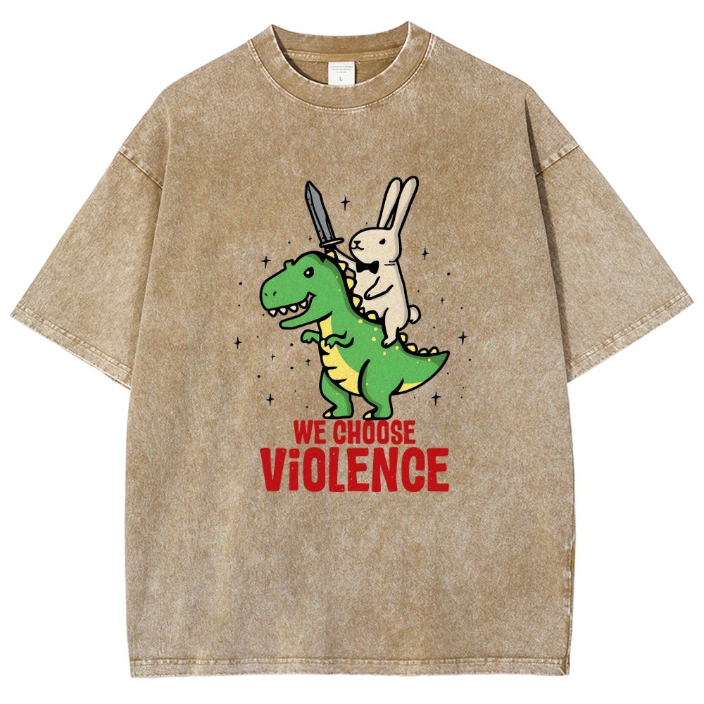 We Choose Violence Vintage Distressed T-shirt