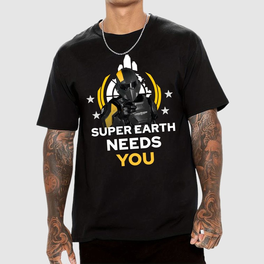 Super Earth Needs You Geek T-Shirt