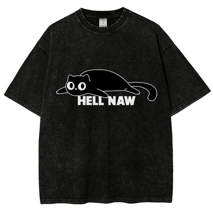 Hell Naw Vintage Distressed T-shirt
