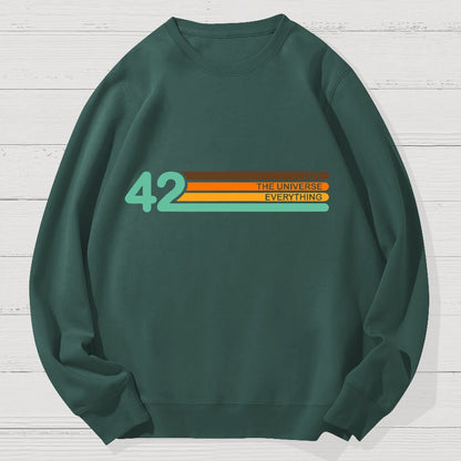 42  Life The Universe And Everything Geek Cotton Sweatshirt